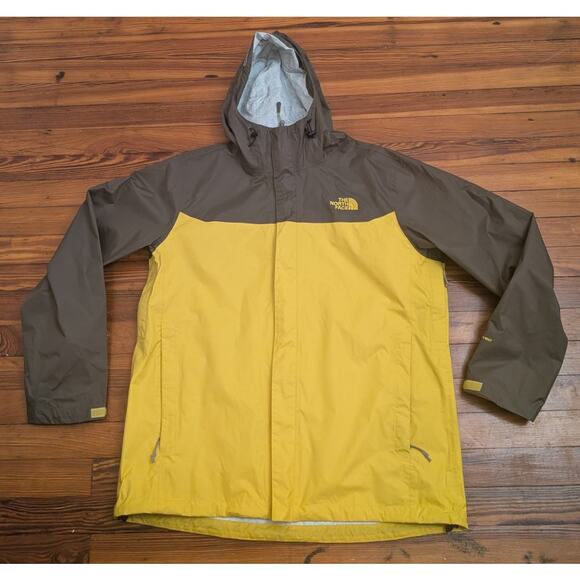 North Face Dryvent Jacket Yellow Mens Large - Picture 1 of 7